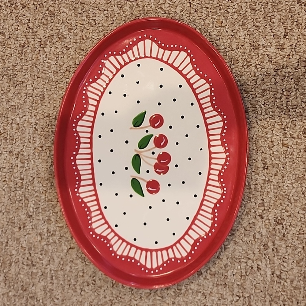 Mary Engelbreit Michel & Co. Cherries Oval Platter